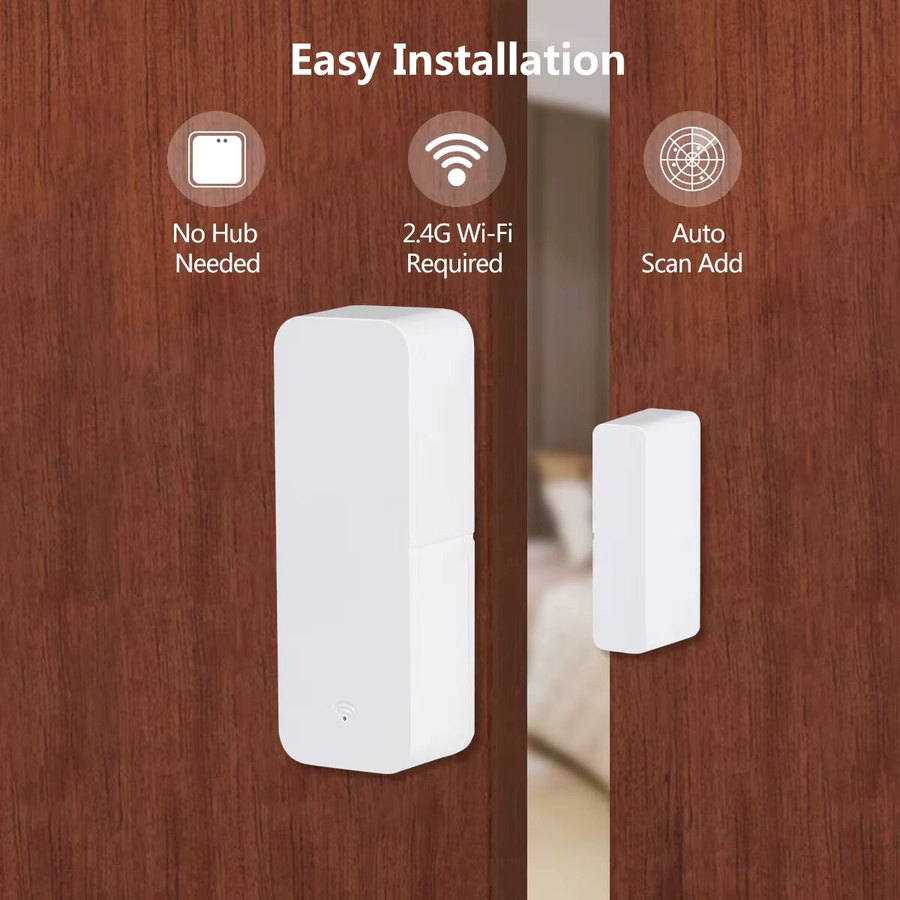 Tuya Zigbee WiFi Tür- und Fenstersensor in Weiß zur Steuerung über SmartLife und Alexa - Bild 5