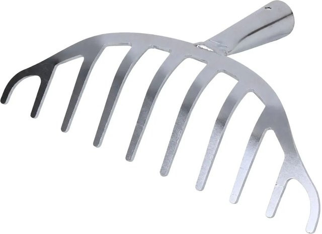 Galaflor Rosenrechen mit 10 Zinken aus verzinktem Stahl in Silber, Breite: 25 cm - Bild 1