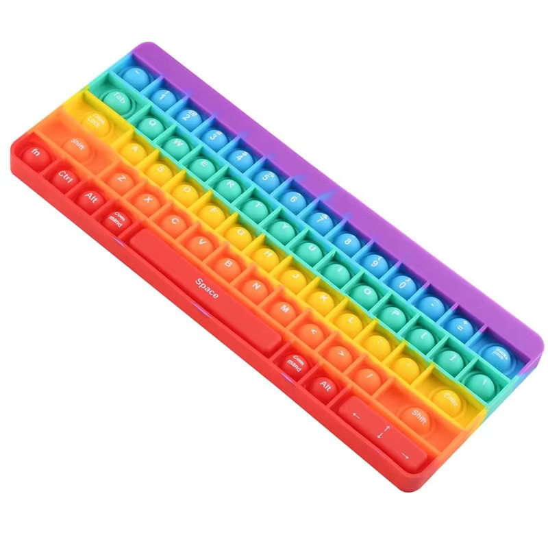 Preschool Rainbow Regenbogen sensorische Zappeln Spielzeug Tastatur, Bunt / Mehrfarbig, Silikon - Bild 3