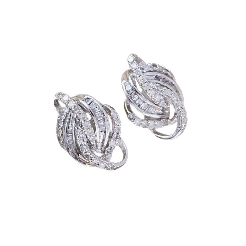 Huitan Trendy Ohrringe, Silber, Kristall, Zirkonia, Damen - Bild 4