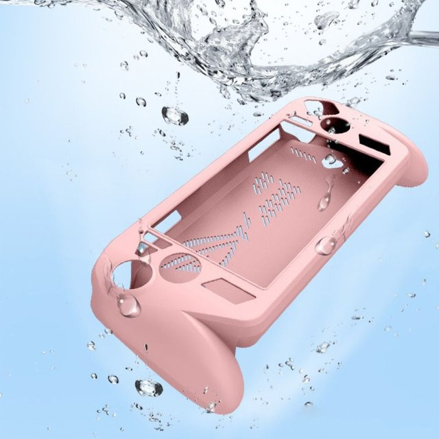 Asus ROG Ally X Silikon-Schutzhülle, ergonomische und stoßfeste Handheld-Hülle in Weiß oder Pink - Bild 1