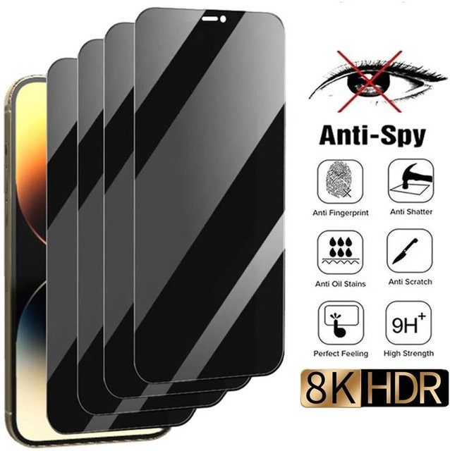 3er-Set Motorola Privatsphäre Panzerglas Anti-Spy Displayschutz für Moto E22i E22 E13 E7 Plus G9 Play G8 Power Lite One Fusion in Transparent - Bild 1