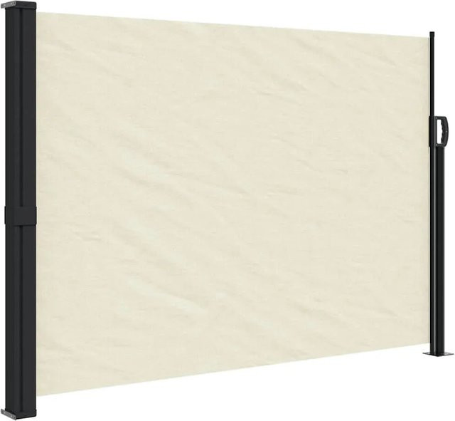 Furnicato Seitenmarkise ausziehbar in Creme/Beige aus Polyester und Stahl/Aluminium, B: 140 cm, B/T/H: 140 x 500 cm - Bild 1