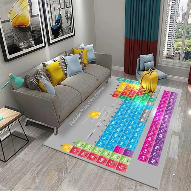 Karpetti 3D Periodensystem der Elemente Teppich, rutschfeste Lernmatte aus Polyester, Mehrfarbig, B/T: 120 x 100 cm - Bild 1