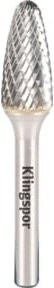 Klingspor HF 100 F Hartmetallfräser mit Kreuzverzahnung in Silber, Durchmesser: 9,6 mm, Länge: 19 mm, Breite: 6 mm - Bild 1