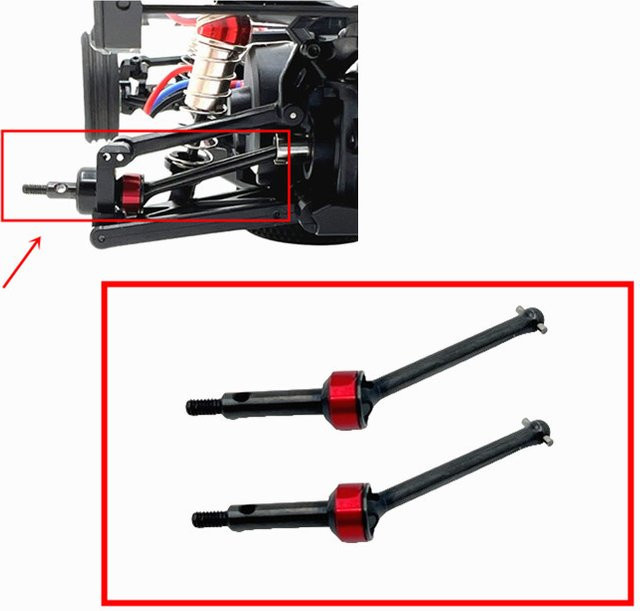 RUICHEN TECHNOLOGY Metall-Upgrade Hinterachse für Ferngesteuertes Auto CVDFit für WLtoys 244016 LOSI Micro-B 1/24 - Bild 1