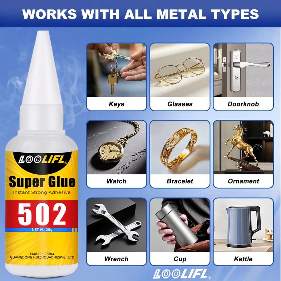 LOOIFL 502 Sekundenkleber Cyanacrylat für Metall, Holz, Leder und Keramik, weiß - Bild 5