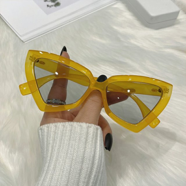 RMM Sonnenbrille Cat Eye, Vollrand, Kunststoff, Gelb, Unisex - Bild 1