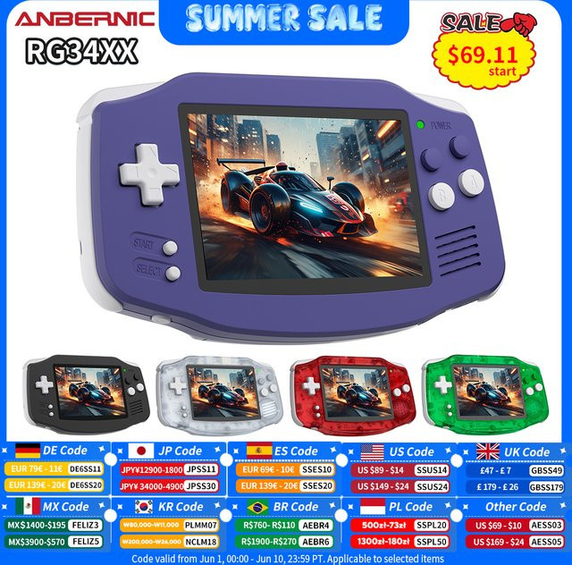 Anbernic RG 34XX Handheld Game Console Retro Videogame Speler - Bild 1