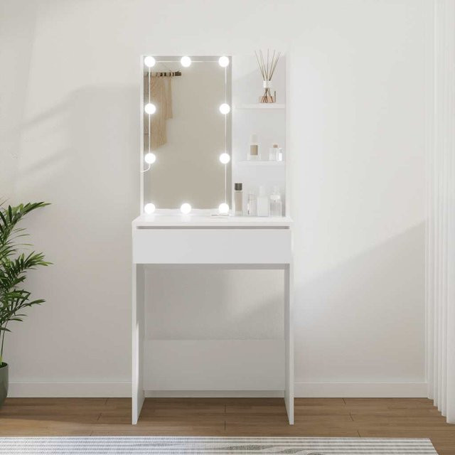 vidaXL Schminktisch mit LED-Beleuchtung in Weiß, B/T/H: 60 x 40 x 140 cm - Bild 2