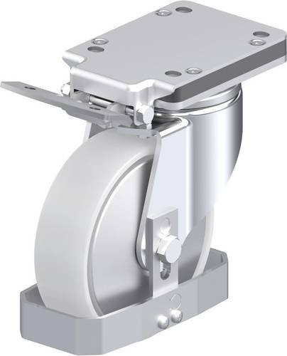 Blickle Stahlblech-Lenkrolle LH-PO 160G-IS-FA-FS aus verzinktem Stahl mit Kunststoffrad, Durchmesser: 160 mm, Tragfähigkeit: 450 kg - Bild 1