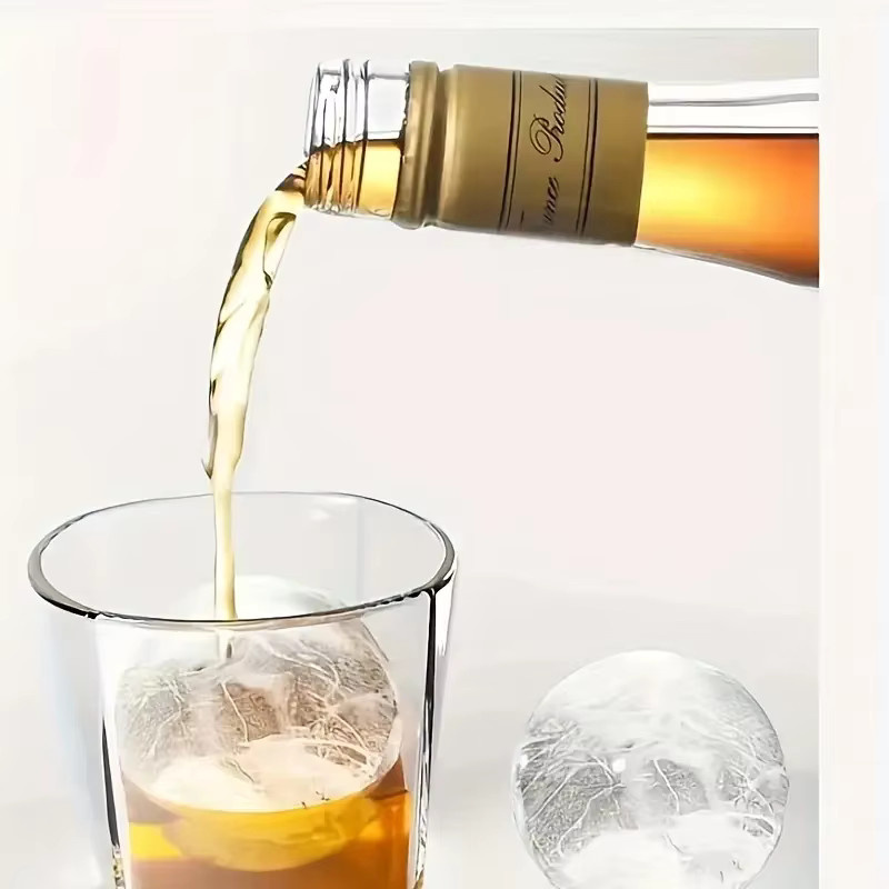IEFMO Silikon Eiswürfelform für runde Whisky-Eiskugeln, Blau - Bild 3