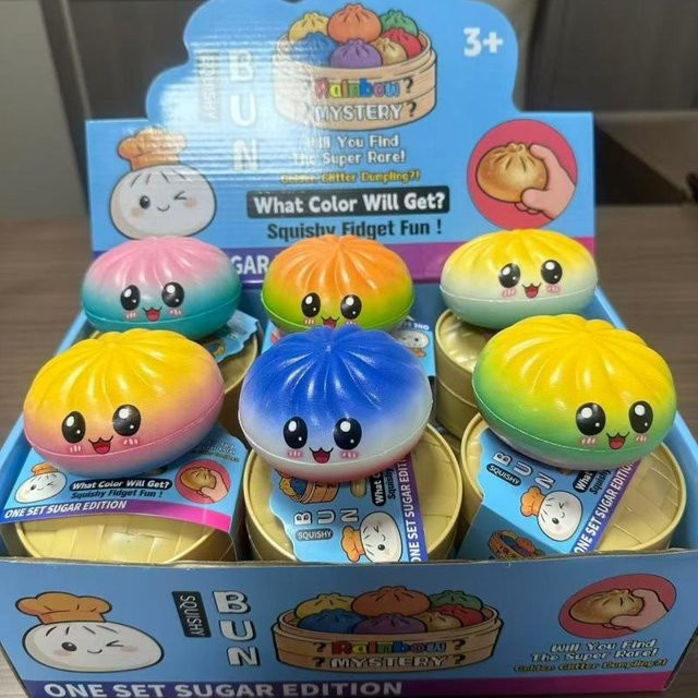 BC Pet Supplies Regenbogen Squishy Knödel, Bunte Fidget Knödelbälle - Bild 1