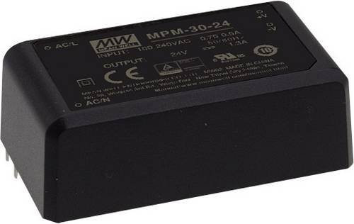 Mean Well MPM-30-12 AC/DC-Printnetzteil 12 V/DC 2.5A in Schwarz - Bild 1