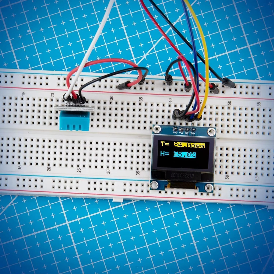 AOKIN 3er-Set 0,96 Zoll OLED-Display-Bildschirmmodul mit SSD1306 I2C-Schnittstelle für Arduino-Projekte - Bild 4