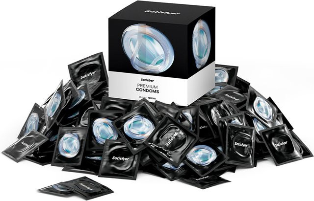 Satisfyer Kondome L, 100 Stück, 56 mm, Unisex - Bild 1