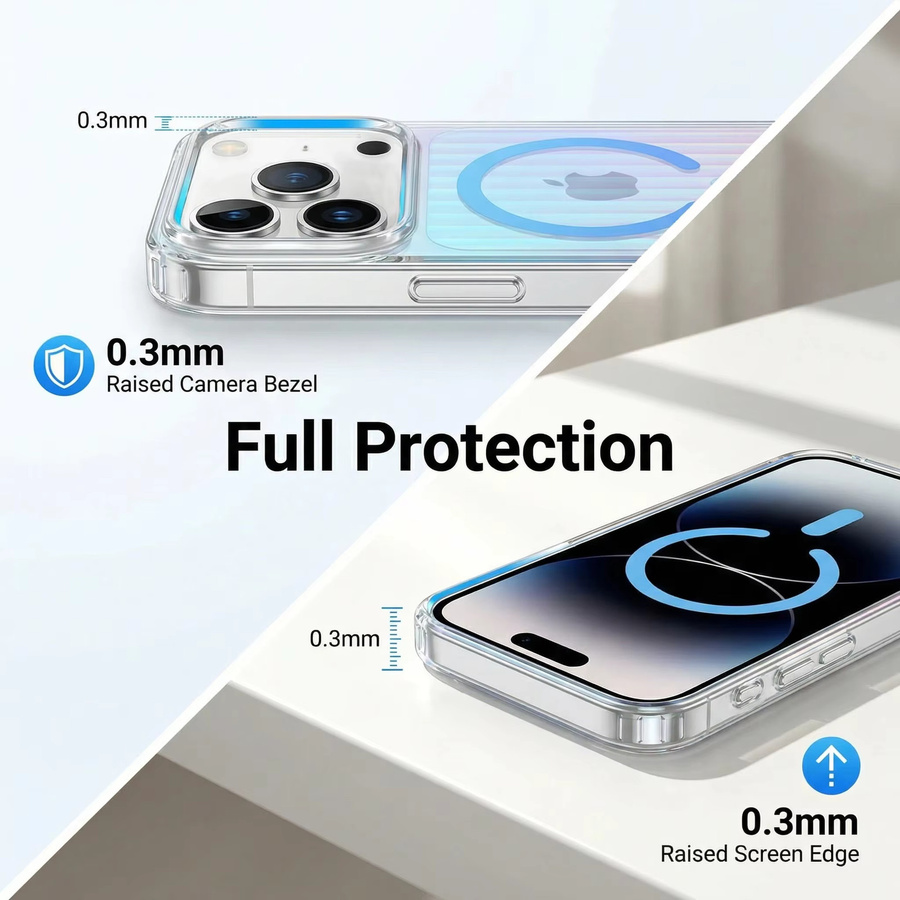 Magnetische iPhone 17 Pro Max Handyhülle mit flachem Farbverlauf-Streifendesign - Bild 3