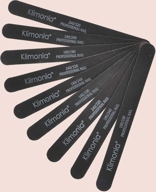klimonla Nagel Feilen aus Holz, schwarz, Unisex - Bild 1
