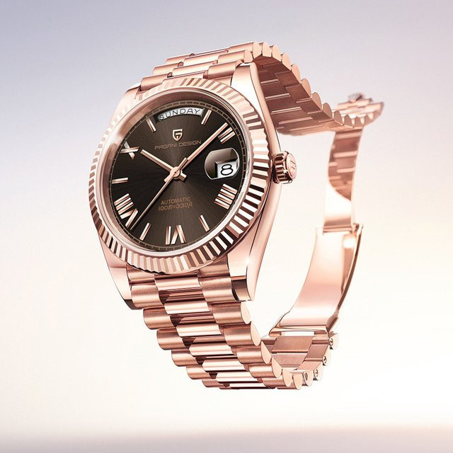 Pagani Design Armbanduhr, Automatik, Roségold, Edelstahl, Herren - Bild 1