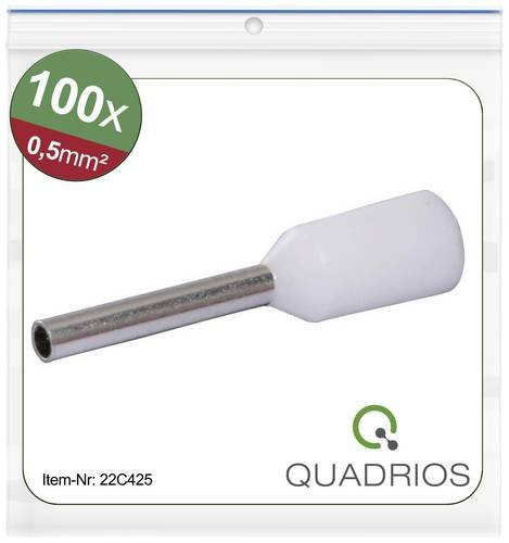 Quadrios 22C425 Aderendhülse 0,5mm² teilisoliert in Weiß - Bild 1