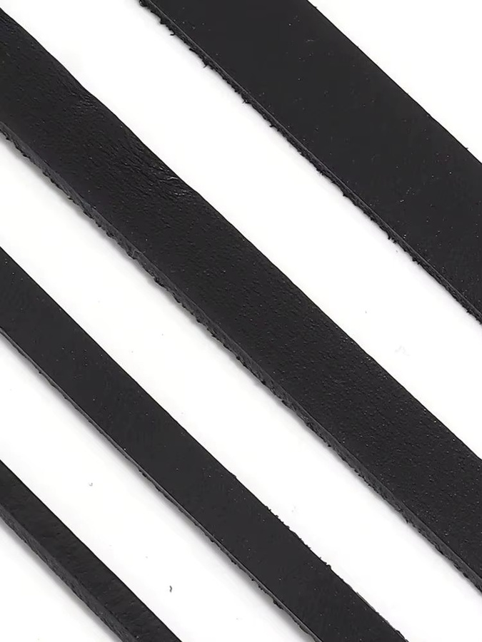 lingsai Echtlederschnüre, schwarz, 3-10 mm, Unisex - Bild 7