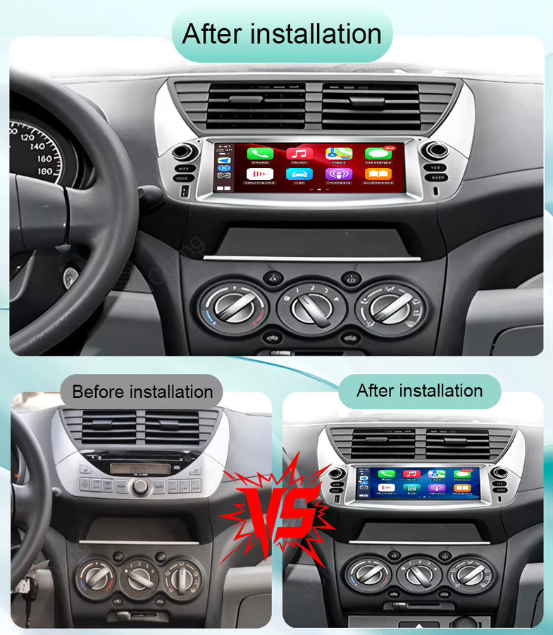 7 Zoll Android 16 Autoradio für Suzuki Alto 2009-2016 mit GPS-Navigation, WLAN, Bluetooth und FM-Touchscreen Multimedia-Stereoanlage - Bild 1