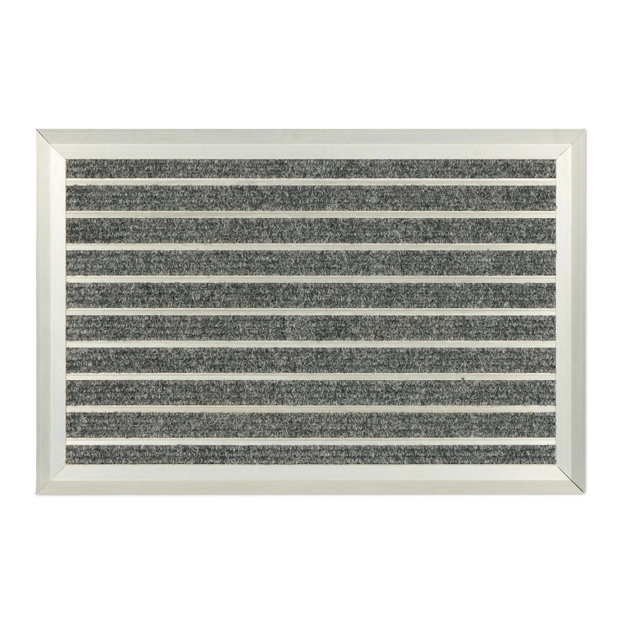 Wetterfeste und rutschfeste Fußmatte von Relaxdays aus Aluminium und PP-Kunststoff in Silber und Grau, B/T: 60 x 40 cm, Höhe: 1 cm - Bild 2