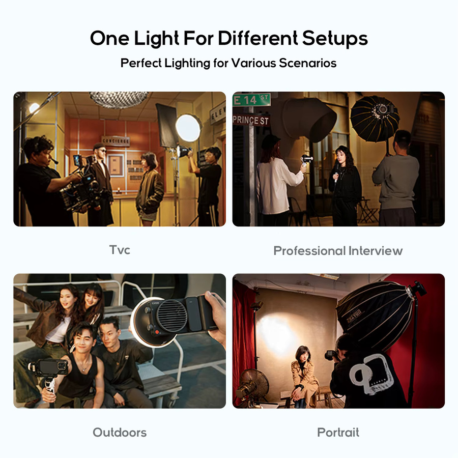 ZHIYUN CINEPEER CX100 100W Handheld LED COB Licht in Schwarz für Video und Fotografie - Bild 5