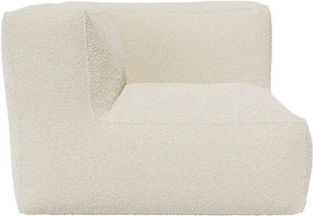 Vente-unique Sessel Noumara mit gerader Rückenlehne aus Bouclé-Stoff in Off White Weiß, Höhe: 95 cm - Bild 1