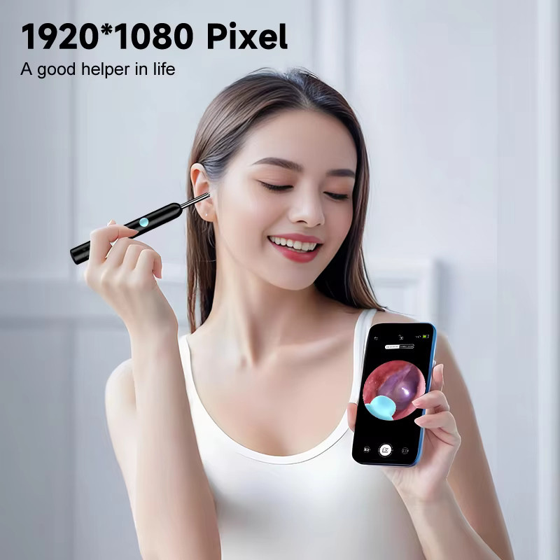 WIFI Visuelles Earpick Ohrenschmalz-Entfernungswerkzeug mit HD 1080P Kamera, Schwarz, Unisex - Bild 1