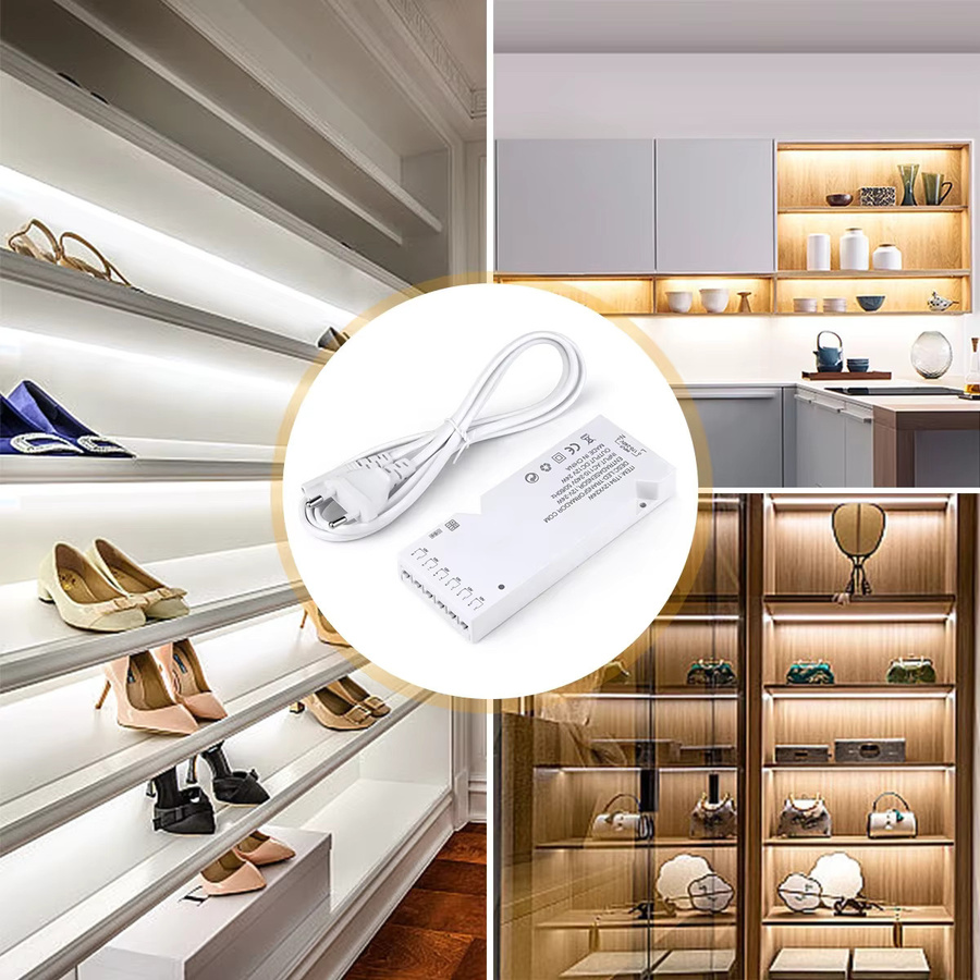 LED-Treiber für Schrankleuchtenstreifen 24W, Netzteil für DC12V Beleuchtung, Farbe Weiß - Bild 3