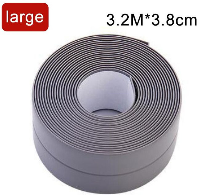 Selbstklebendes Dichtungsband aus PVC für Badezimmer und Dusche von Exquisite Co., Ltd., Grau, Breite: 3,8 cm, Länge: 320 cm - Bild 1