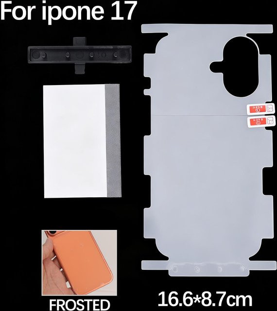 Market-5 Hydrogel-Schutzfolie für iPhone 17 Pro Max, iPhone 17 Pro und iPhone 17 Air, transparente Vollabdeckung für Seitenrahmen und Rückseite - Bild 1