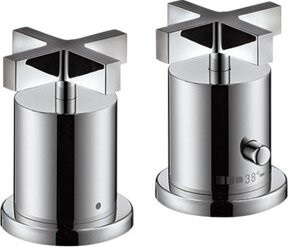 Hansgrohe Axor Citterio Badewannenarmatur mit Thermostat und Kreuzgriffen in Chrom - Bild 1