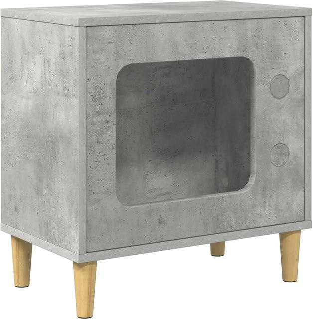 vidaXL Katzenhaus in Grau aus Holzwerkstoff mit modernem Design, B/T/H: 51 x 30 x 52 cm - Bild 1