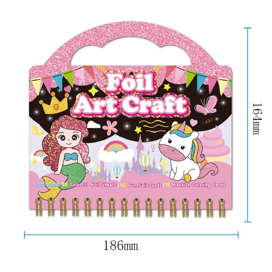 SONGYI Kratzkunstbuch Einhorn und Prinzessin, Bastelset, Mehrfarbig - Bild 2