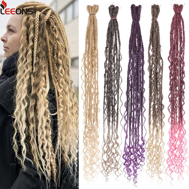 leeons Dreadlock-Erweiterung Boho Box Braid Dreads, Damen, 24 Zoll - Bild 1