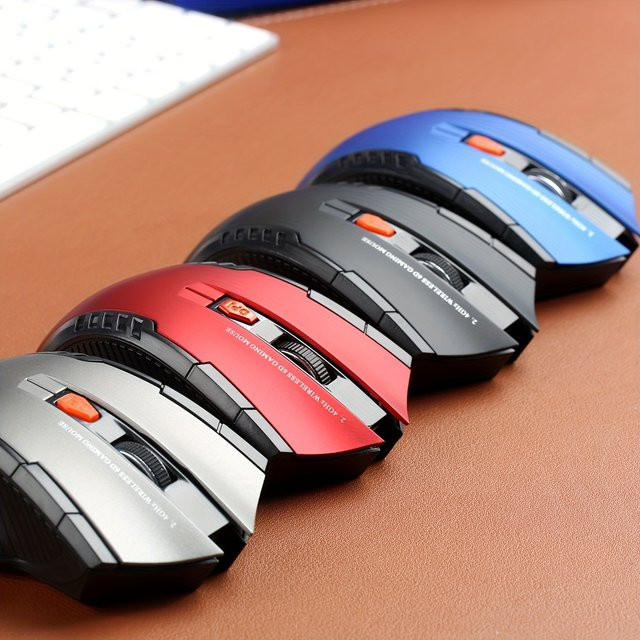Congdi Drahtlose Gaming Maus in Blau mit 2,4G USB-Empfänger und einstellbaren 800/1200/1600 DPI für PC, Laptop und Tablet - Bild 1