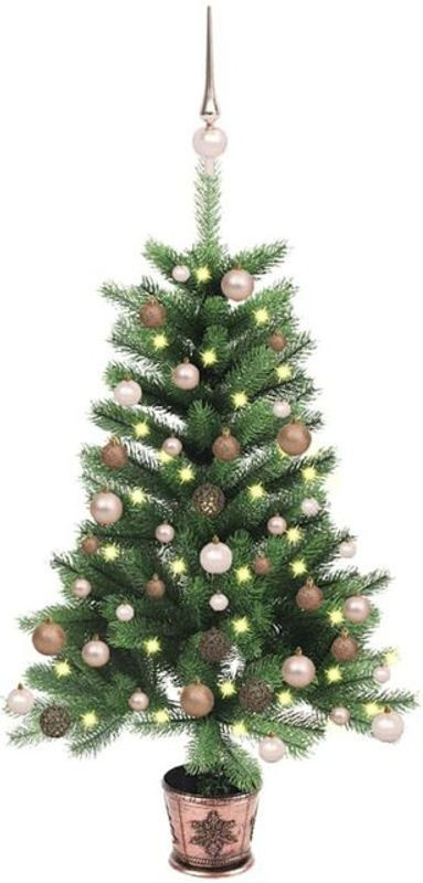 Künstlicher Weihnachtsbaum mit Beleuchtung und Kugeln von vidaxl in Grün, Höhe: 65 cm - Bild 1