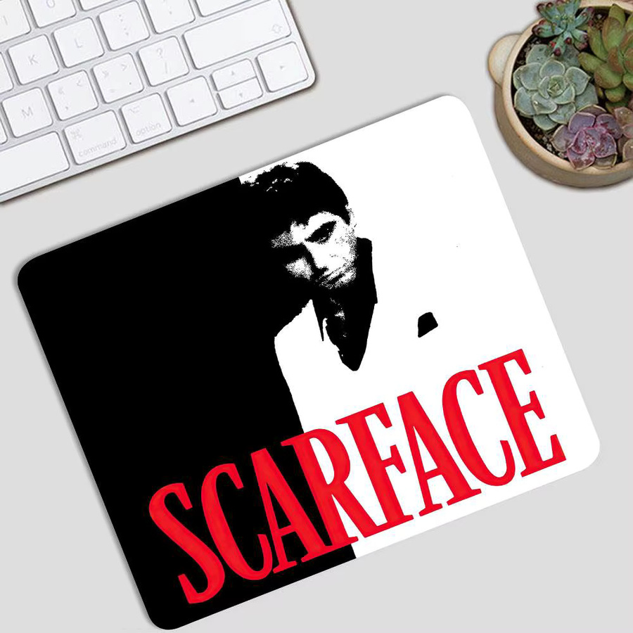 Classic Movie Scarface Mini-Mauspad in Multicolour mit genähtem Rand und rutschfester Gummibasis - Bild 6
