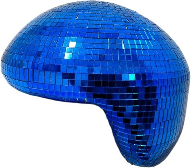 Dekorative schmelzende Discokugel in Blau für Schreibtisch und Regal als reflektierendes Deko-Element - Bild 1