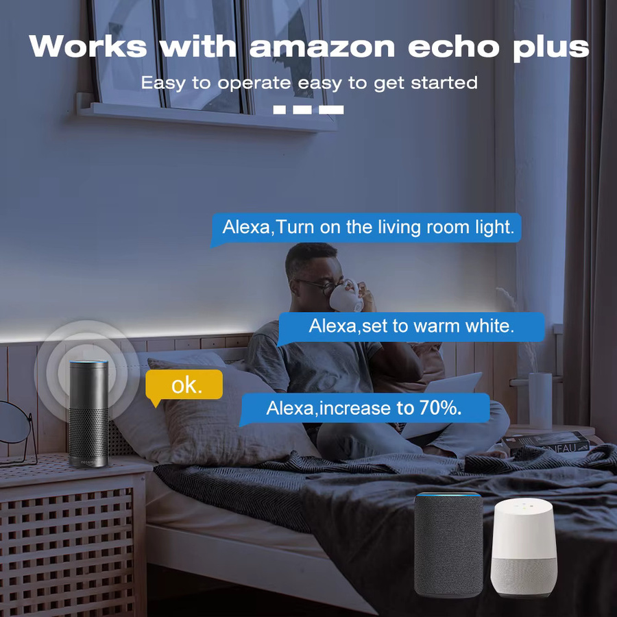 CENFAYA Tuya Zigbee 3.0 COB CCT LED Streifen in Weiß mit Fernbedienung, dimmbar, kompatibel mit Alexa und Google Assistant - Bild 2