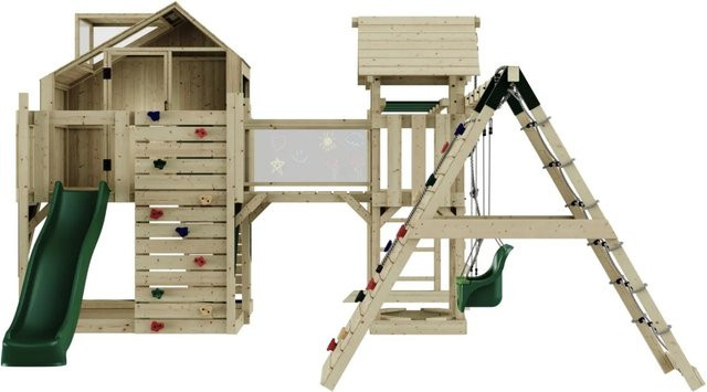 OutdoorToys Spielturm Milo mit Babyschaukel, Dunkelgrün, ab 3 Jahre - Bild 1