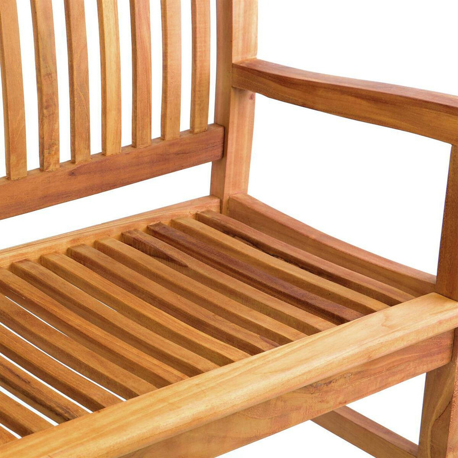 VCM 4-Sitzer Gartenbank aus behandeltem Teakholz in Braun im Landhausstil, Breite: 60 cm, Höhe: 90 cm, Länge: 180 cm - Bild 3
