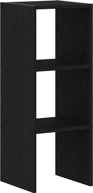 vidaXL Bücherregal stapelbar in Schwarz und Eichen-Optik, H x B x T: 80 x 30 x 30 cm - Bild 1