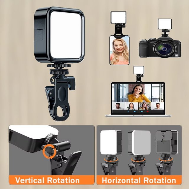 Saimili Tragbares Clip-On-LED-Selfie-Licht für Smartphone, Laptop und Computer zur Nutzung bei Videokonferenzen und Live-Streaming - Bild 1