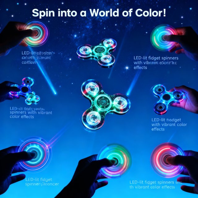 Bandai LED-Fidget-Spinner, leuchtendes Fingerspielzeug - Bild 1