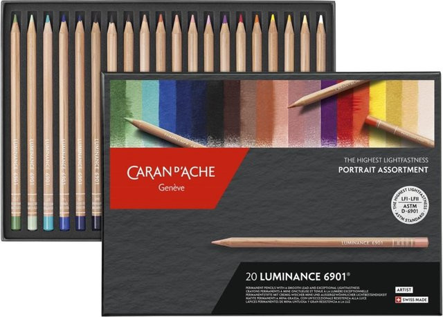 Caran d'Ache Luminance 6901 Buntstifte für Profis, 20 Farben, Mehrfarbig - Bild 1
