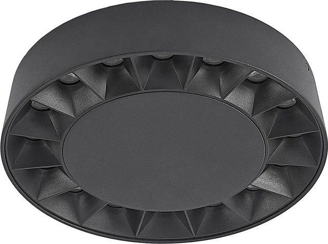 Lucande Kelissa LED Deckenleuchte modern Schwarz aus Aluminium, 1-flammige Badezimmerleuchte IP65 - Bild 1