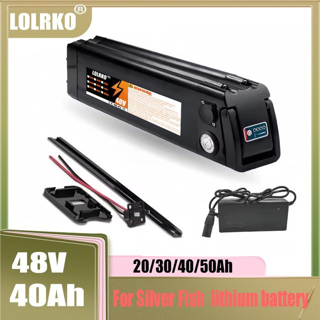 Bafang Silver Fish 48V Li-Ion Akku-Pack mit 2A Ladegerät für 250W-1000W Motoren in Schwarz - Bild 1